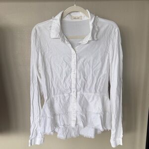 Bella Dahl 🦢White Blouse Top size small